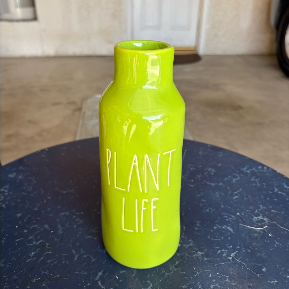 Rae Dunn Lime Green 'Plant Life' Vase
